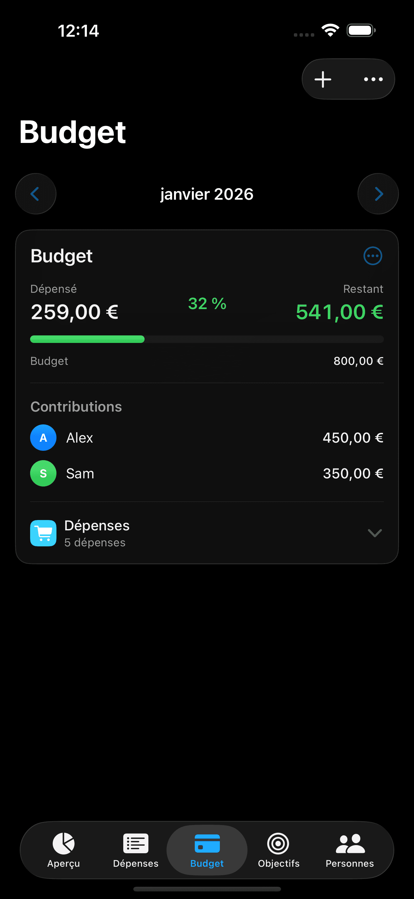 Splitrate: Budgets pour les Dépenses Variables
