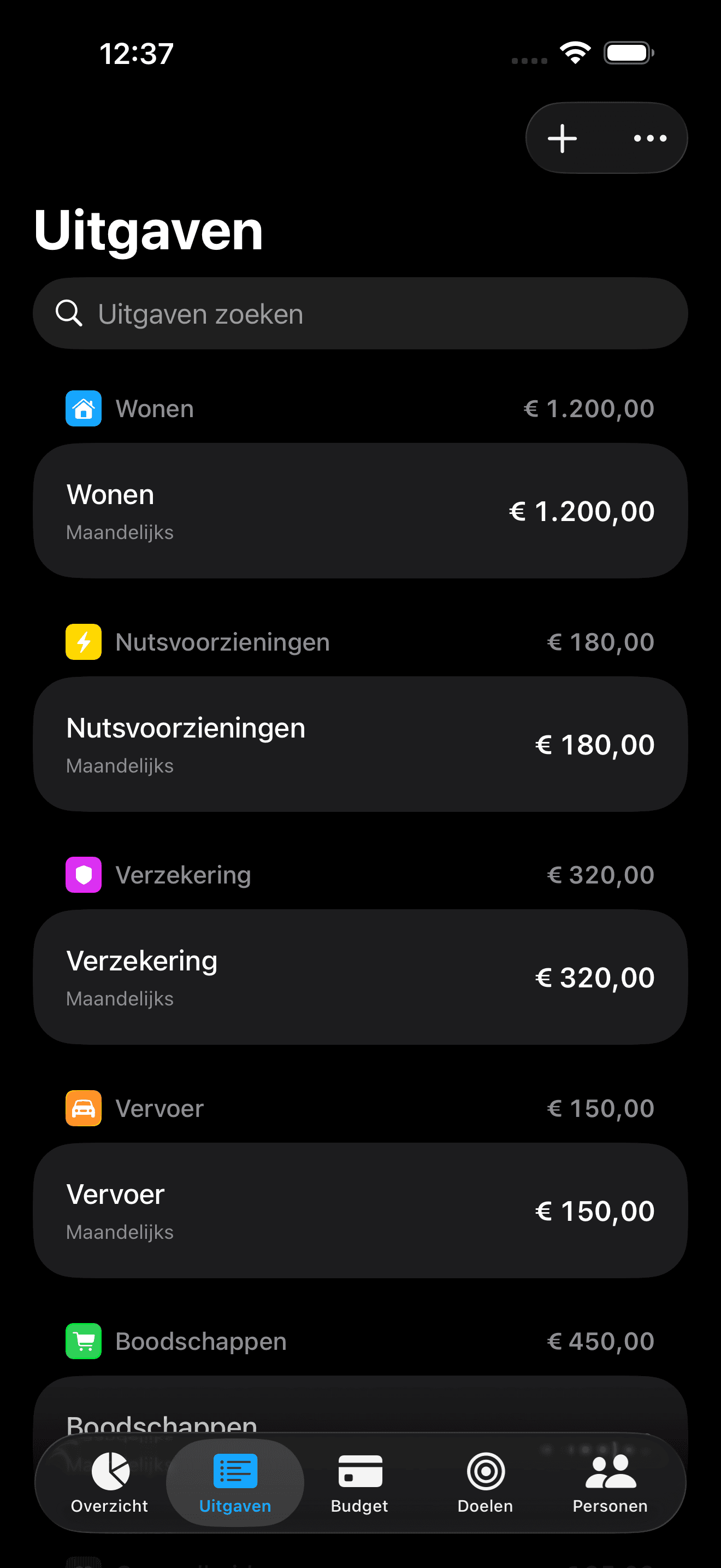 Splitrate: Volg elke transactie